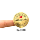 100PCS/lot Kraft Gracias Spanish Thank You labels Stickers Handmade Package Envelope Seal Label Scrapbooking Stationery Sticker