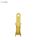 100Pcs/lot 2.8/4.8/6.3mm Female and male Crimp Terminal Connector Gold Brass/Silver Car Speaker Electric Wire Connectors 50 S