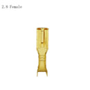 100Pcs/lot 2.8/4.8/6.3mm Female and male Crimp Terminal Connector Gold Brass/Silver Car Speaker Electric Wire Connectors 50 S