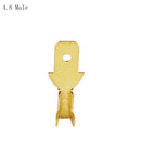 100Pcs/lot 2.8/4.8/6.3mm Female and male Crimp Terminal Connector Gold Brass/Silver Car Speaker Electric Wire Connectors 50 S