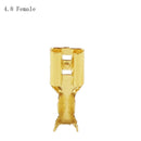 100Pcs/lot 2.8/4.8/6.3mm Female and male Crimp Terminal Connector Gold Brass/Silver Car Speaker Electric Wire Connectors 50 S