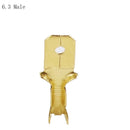 100Pcs/lot 2.8/4.8/6.3mm Female and male Crimp Terminal Connector Gold Brass/Silver Car Speaker Electric Wire Connectors 50 S