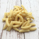 2021 Fishing lure Promotion 50PCS 2cm 0.3g Maggot Grub Soft Fishing Lure Hooks Smell Worms Glow Shrimps Fish Lures hot sale set