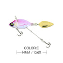 1Pcs Rotating Metal VIB vibration Bait Spinner Spoon Fishing Lures 13.6g 4.4cm Jigs Trout Winter Fishing Hard Baits Tackle Pesca