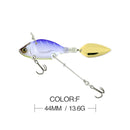 1Pcs Rotating Metal VIB vibration Bait Spinner Spoon Fishing Lures 13.6g 4.4cm Jigs Trout Winter Fishing Hard Baits Tackle Pesca