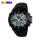 SKMEI Men Sports Watches Male Clock 5ATM Dive Swim Fashion Digital Watch Military Multifunctional Wristwatches relogio masculino