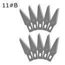 10 Pcs One Lot Surgical Scalpel Repair Phone Paper Cut Multifunction Knife Blade Replacement