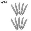 10 Pcs One Lot Surgical Scalpel Repair Phone Paper Cut Multifunction Knife Blade Replacement