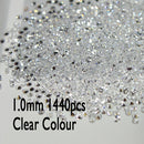 UNfoiled MIX Sizes 1440pcs Crystal&AB Chaton Nail Art Pointed Rhinestone Micro Manicure Decoration Tiny Mini Rhinestones Glass