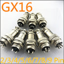 1set GX16 2/3/4/5/6/7/8/9 Pin Male & Female 16mm L70-78 Circular Aviation Socket Plug  Wire Panel Connector Free Shipping