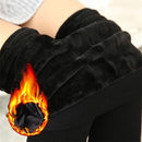 Women High Waist Plus Thick Warm Leggings Slim Stretch Thick Trouser Female Leggings Fleece Lined Thermal Skinny Yoga Pants 100g