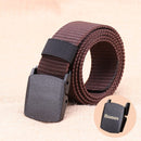2019 Tactical Belt Men Nylon Army Belts Adjustable Outdoor Travel Waist Belt Army Plastic Buckle Belt for Trousers 120cm 130cm