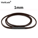 1mm 1.5mm 2mm 3mm Black Necklace Cord Leather Cord Wax Rope Chain With Stainless Steel Clasp For Men Women DIY Necklace Making