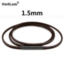 1mm 1.5mm 2mm 3mm Black Necklace Cord Leather Cord Wax Rope Chain With Stainless Steel Clasp For Men Women DIY Necklace Making