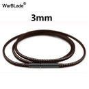 1mm 1.5mm 2mm 3mm Black Necklace Cord Leather Cord Wax Rope Chain With Stainless Steel Clasp For Men Women DIY Necklace Making