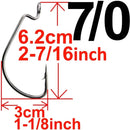 20pcs Wide Gap Worm Fishing Hooks Jig Crank Big Bass Hook Black High Carbon Steel Crank Barbed Hook for Soft Fishing Lure