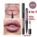 Dual Sided Long Lasting Diamond Glitter Lipstick