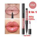 Dual Sided Long Lasting Diamond Glitter Lipstick