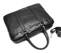 Promotion Simple Famous Brand Business Men Briefcase Bag Luxury Leather Laptop Bag Man Shoulder Bag bolsa maleta-Black-Russian Federation-JadeMoghul Inc.