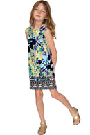 Pure Tenderness Pure Tenderness Adele Blue Unique Printed Shift Dress - Girls Adele Shift Dress