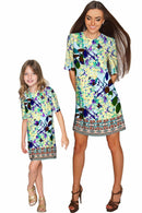 Pure Tenderness Pure Tenderness Grace Blue Printed Shift Dress - Women Grace Shift Dress
