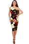 Put Your Crown On Layla Black Floral Evening Dress - Women-Put Your Crown On-XS-Black/Red/White-JadeMoghul Inc.