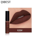 QIBEST Matte Lip Gloss Lip Makeup 34 Colors Velet Nude Waterproof Lipgloss Matte Lipstick Liquid Lipstick Long lasting Lip Tint AExp