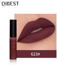 QIBEST Matte Lip Gloss Lip Makeup 34 Colors Velet Nude Waterproof Lipgloss Matte Lipstick Liquid Lipstick Long lasting Lip Tint AExp