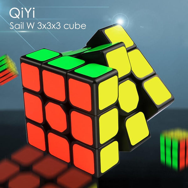QiYi Sail W 3x3x3 Speed Magic Cube Black Professional 3x3 Cube Puzzle Educational Toys For Children Gift 3x3 JadeMoghul Inc. 
