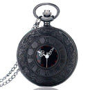 Quartz Pocket Watch Couple Watches Necklace Pendant with Chain AExp