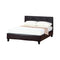 Queen Bed,Espreeso Faux Leather With14 Slats,Black-Platform Beds-Black-Faux Leather-JadeMoghul Inc.