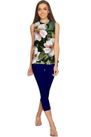 Queen of Flowers Emily Green Print Sleeveless Top - Women-Queen of Flowers-XS-Green/White-JadeMoghul Inc.