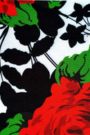 Queen Power Queen Power Sophia White Floral Print Dressy Top - Women Sophia Elbow Sleeve Top