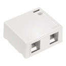 QuickPort(R) 2-Port Surface-Mount Housing (White)-Cables, Connectors & Accessories-JadeMoghul Inc.