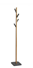 Racks Clothes Rack - 11.75" X 9.75" X 66.5" Natural Coat Rack HomeRoots