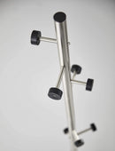 Racks Clothes Rack - 12" X 67.5" Brushed Steel Brushed Steel Coat Rack HomeRoots