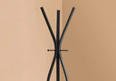 Racks Metal Rack - 12" x 18" x 72" Black, Metal - Coat Rack HomeRoots