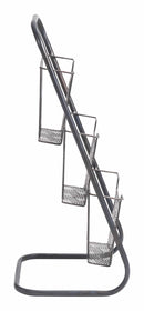 Racks Rack - 13.6" x 12.2" x 30.7" Black, Steel, Magazine Rack HomeRoots