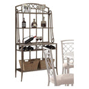 Racks Rack - 35" X 20" X 73"Faux Marble And Antique Rack HomeRoots