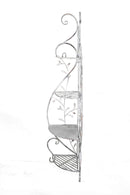 Racks Steel Rack - 16" X 3'.5" X 67'.5" Rust Steel Corner Bakers Rack with Shelves HomeRoots