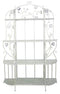 Racks Steel Rack - 25" X 5" X 68" Antique White Steel Antique White Bakers Rack with Shelves HomeRoots