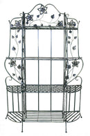 Racks Steel Rack - 25" X 5" X 68" Blackened Brass Steel Blackened Brass Bakers Rack with Shelves HomeRoots