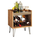 Racks Wine Racks For Sale - 18.89" X 14.17" X 22.83" Industrial Vintage Metal and Wood Wine Rack HomeRoots