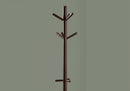 Racks Wood Rack - 16'.25" x 16'.25" x 69" Cappuccino, Solid Wood - Coat Rack HomeRoots