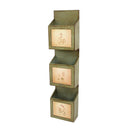 Racks Wood Rack - 41.54" x 5.12" x 9.25" Green, Rustic, Vertical - Newspaper & Magazine Rack HomeRoots