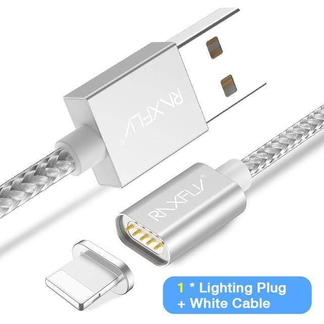 RAXFLY Magnetic Cable For iPhone X XS Max 8 7 Plus Charging Wire Lightning to USB Cable For iPhone 6S LED Magnet Charger Cord AExp