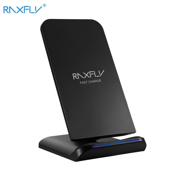 RAXFLY Wireless Charger For iPhone XS Max XR XS X 8 Plus Samsung Galaxy S9 S8 Plus Note 8 9 Fast Qi Charger Wireless Cellphone-Black-JadeMoghul Inc.