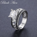 Real 925 Sterling Silver Female Engagement Ring Trendy Wedding Rings for Women-6-JadeMoghul Inc.