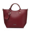 REALER brand handbag women large bucket shoulder bag female high quality artificial leather tote bag fashion top-handle bag-new wine red-China-JadeMoghul Inc.
