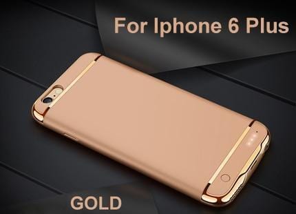 Rechargeable External Backup Battery Case For iPhone 6 6s Plus Power Bank Mobile Phone Charger Case Cover for iPhone 7 7 plus-i6 plus Gold-JadeMoghul Inc.